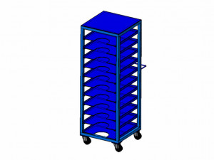 chariot 12 etages - 12-tier trolley 1700mm-595mm-775mm 3D 模型