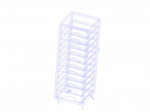 chariot 12 etages - 12-tier trolley 1700mm-595mm-775mm 3D Model