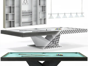 billiard room set 3D Model