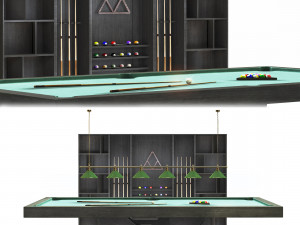 billiard room set Modelo 3D