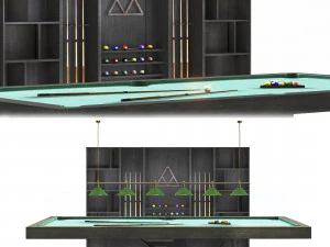 billiard room set 3D Model