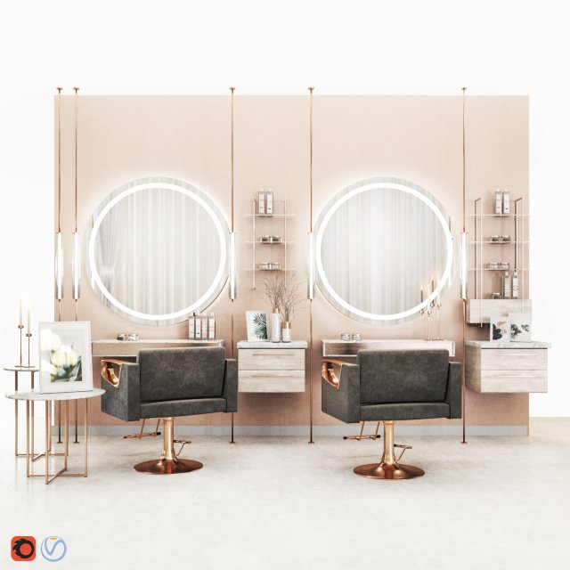 beauty salon02 3Dモデル .c4d .max .obj .3ds .fbx .stl .blend 