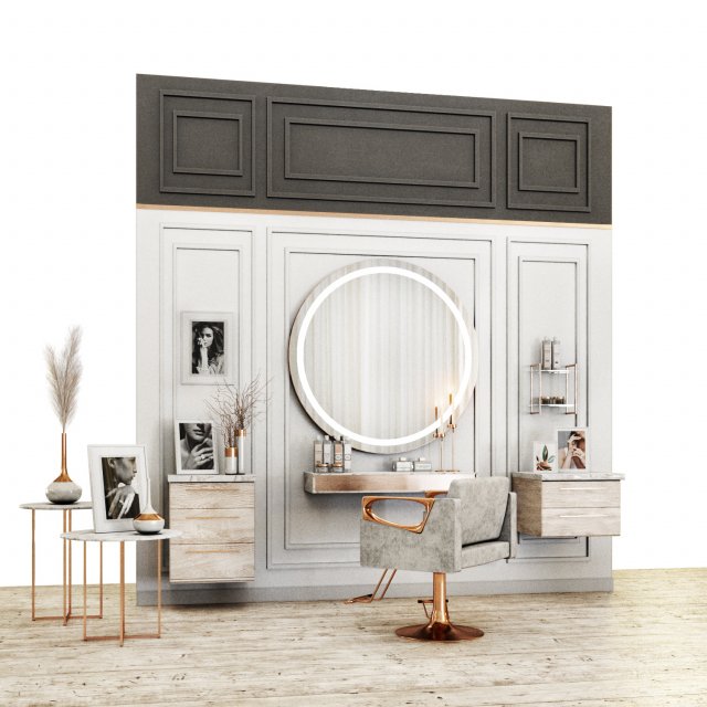 beauty salon03- classic 3D-Modell .c4d .max .obj .3ds .fbx .stl .blend 