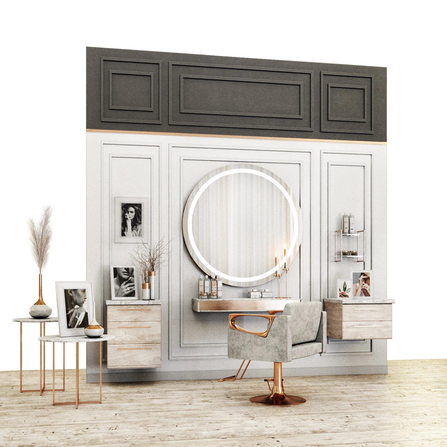 beauty salon03- classic 3D Model .c4d .max .obj .3ds .fbx .stl .blend