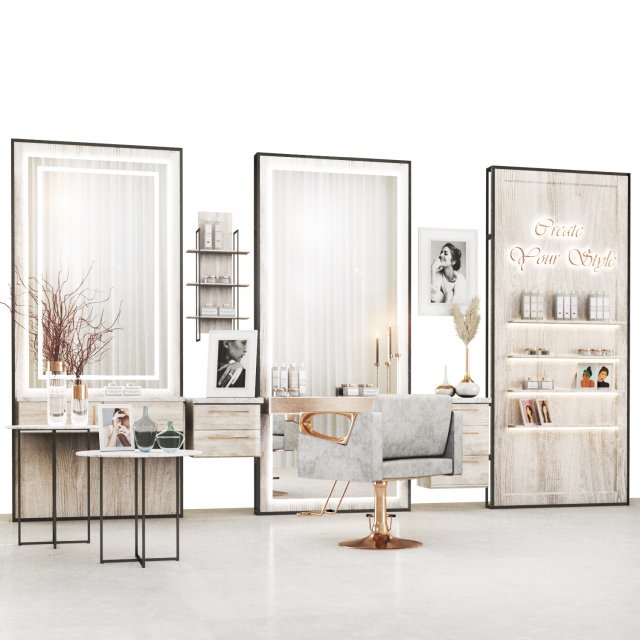 beautysalon05-modern2 3D Model .c4d .max .obj .3ds .fbx .stl .blend 