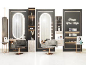 beauty salon06-gr 3D Model