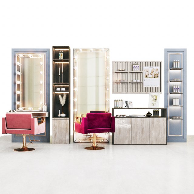 beautysalon07 Modello 3D .c4d .max .obj .3ds .fbx .stl .blend 