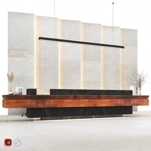 reception04 3D Model .c4d .max .obj .3ds .fbx .stl .blend 
