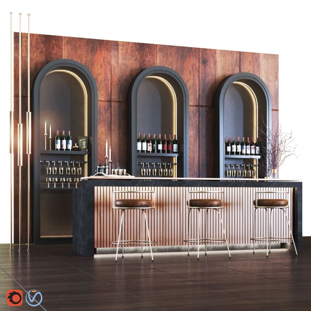 cafe01 3D Model .c4d .max .obj .3ds .fbx .stl .blend 