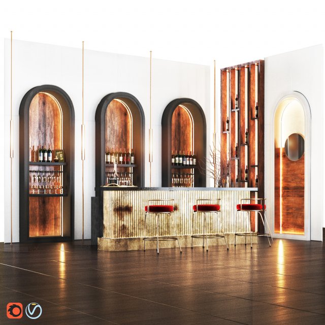 cafe02 Model 3D .c4d .max .obj .3ds .fbx .stl .blend 
