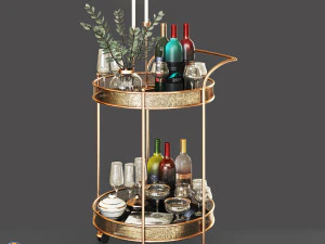 gerobak bar Model 3D