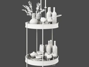 bar cart 3D Model