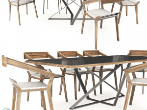 diningset 3Dモデル
