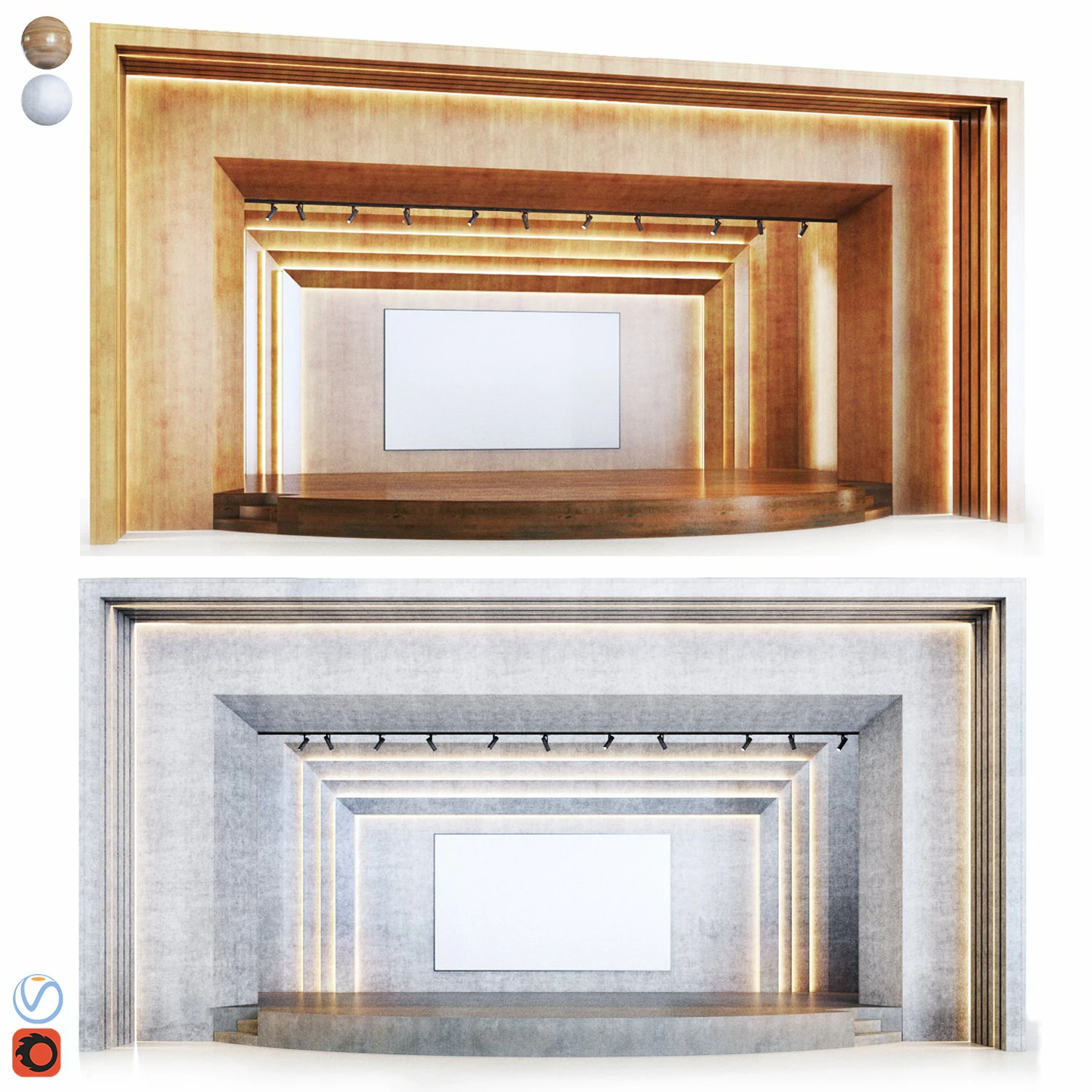 stage 3D Model .c4d .max .obj .3ds .fbx .stl .blend 