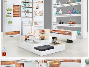 मॉल-सफ़ेद सेट01 3D मॉडल