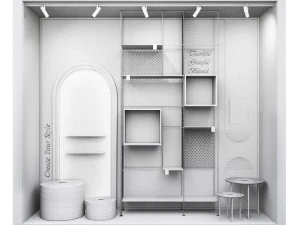 shop window-green 3D Model