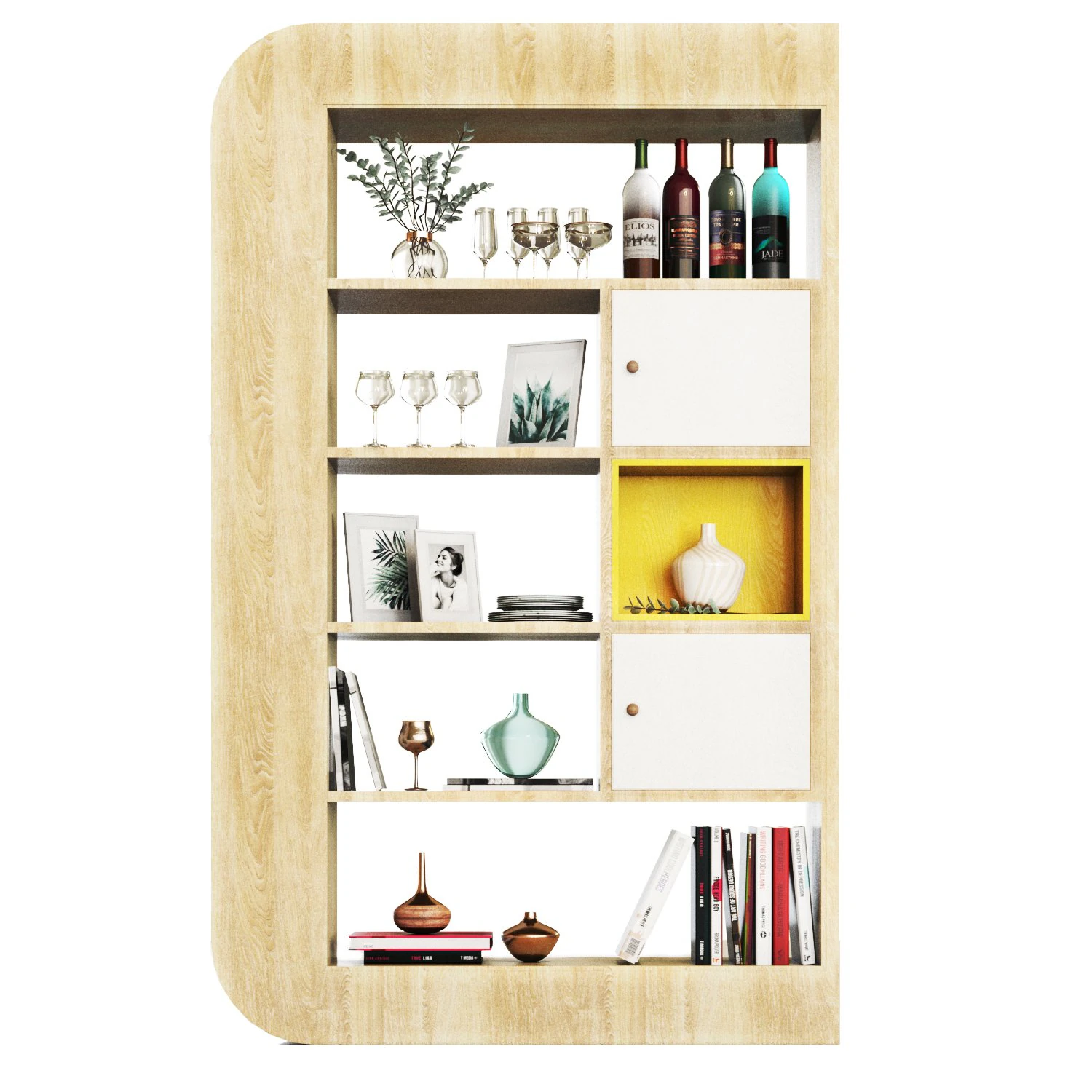 decorative shelves-minh tri 3D Model .c4d .max .obj .3ds .fbx .stl .blend 