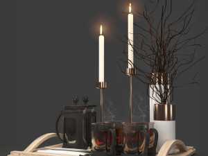 herbal tea set Modello 3D