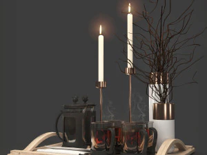 herbal tea set 3D Model