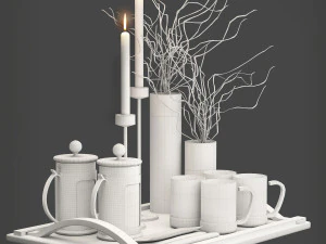 herbal tea set 3D Model