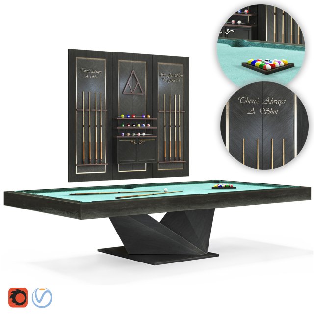 billiards 3D Model .c4d .max .obj .3ds .fbx .stl .blend 