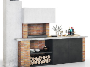 barbecue and grill Modèle 3D