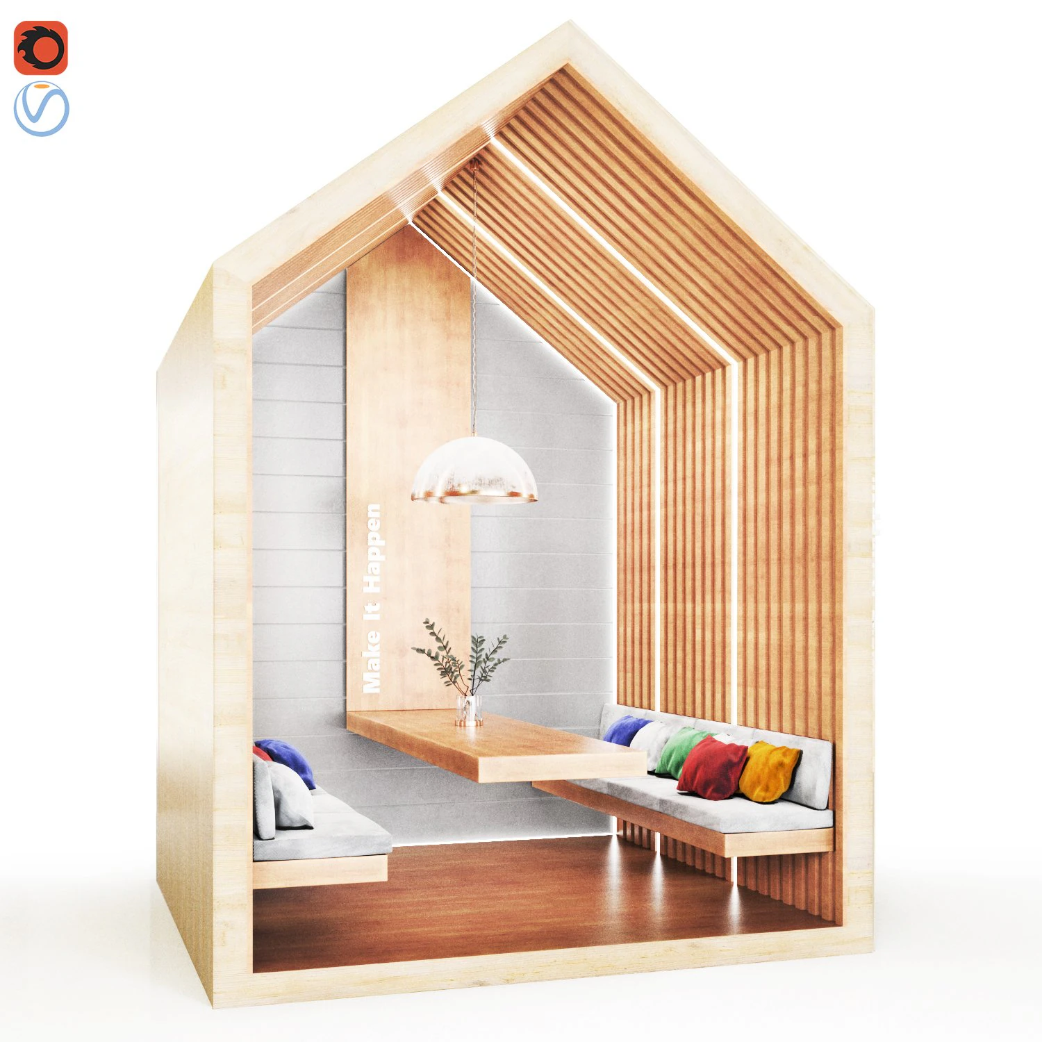 treehouse cabin 3D Model .c4d .max .obj .3ds .fbx .stl .blend 