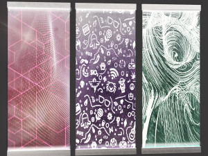glass partition-laser lights Model 3D