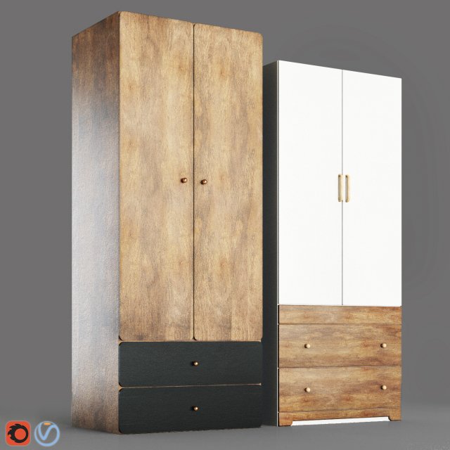 wardrobe-minh tri Model 3D .c4d .max .obj .3ds .fbx .stl .blend 