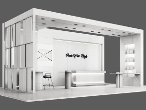 Ausstellungskiosk 3D Modell