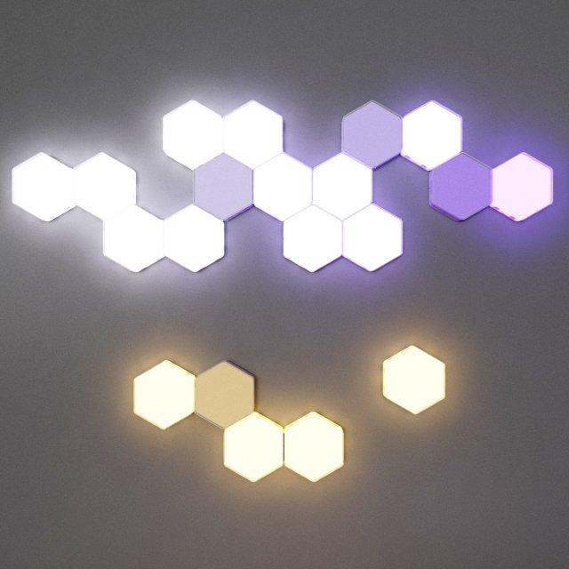 hexagonal light 3D-Druckmodell .c4d .max .obj .3ds .fbx .stl .blend 