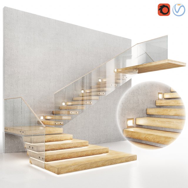 Stairs01 Modèle 3D .c4d .max .obj .3ds .fbx .stl .blend 
