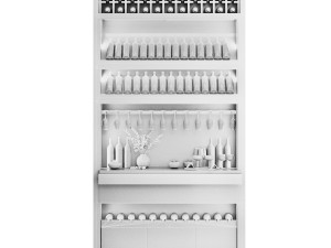 Minibar cafe wineshelf 3D Model