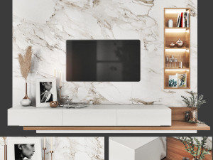 TV Wall Set-Minh Tri 3D 模型