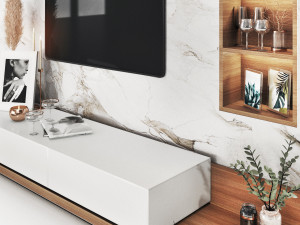 TV Wall Set-Minh Tri Model 3D