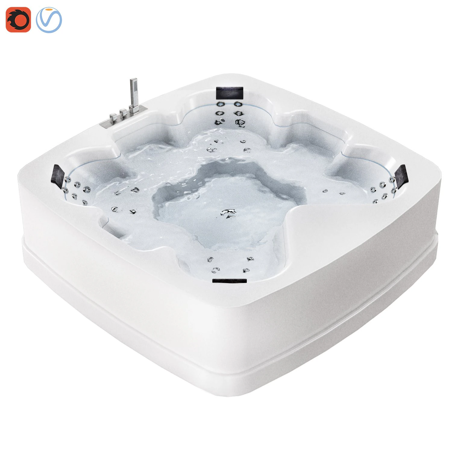Jaccuzi 3D Model .c4d .max .obj .3ds .fbx .stl .blend 