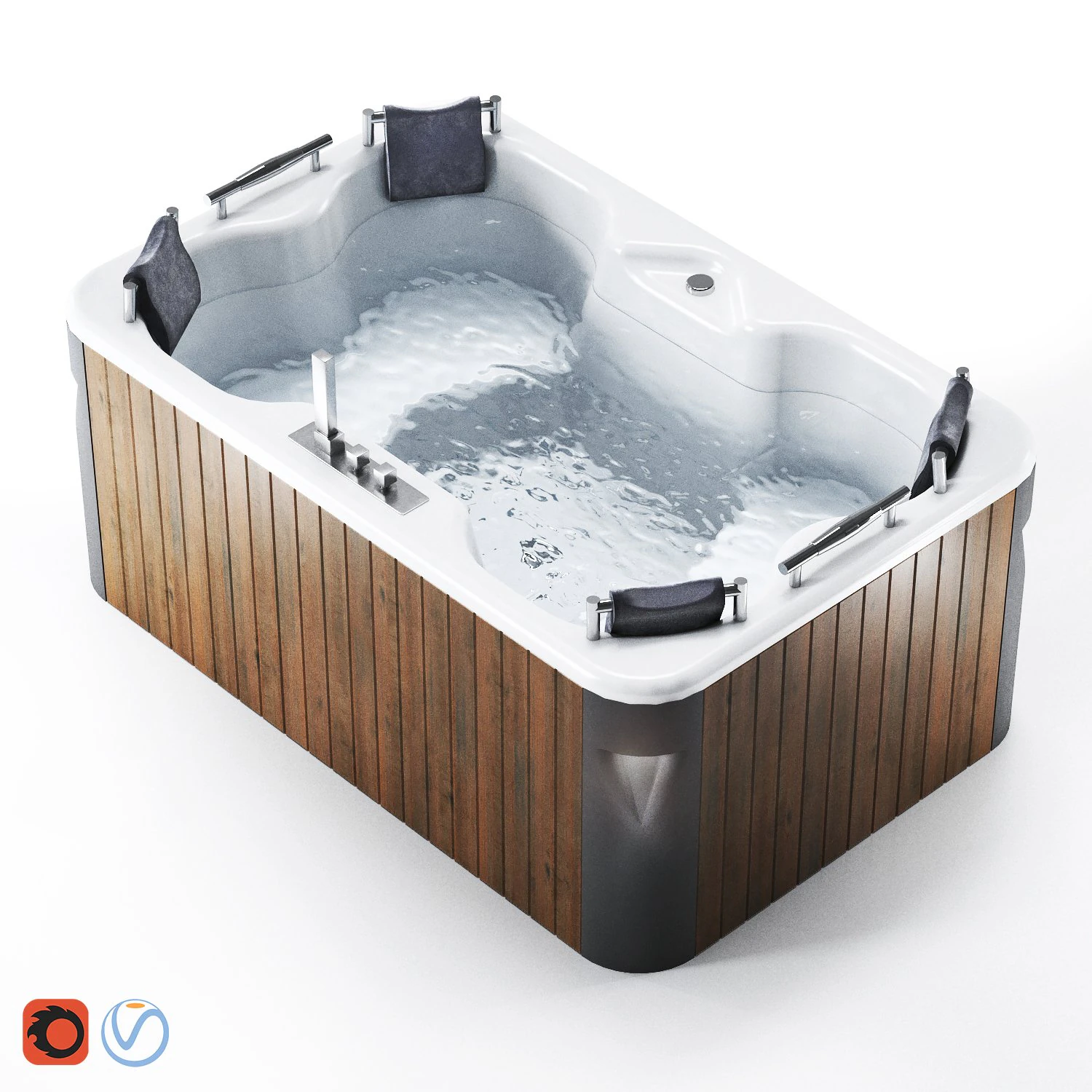 Jaccuzi 02 3D Model .c4d .max .obj .3ds .fbx .stl .blend