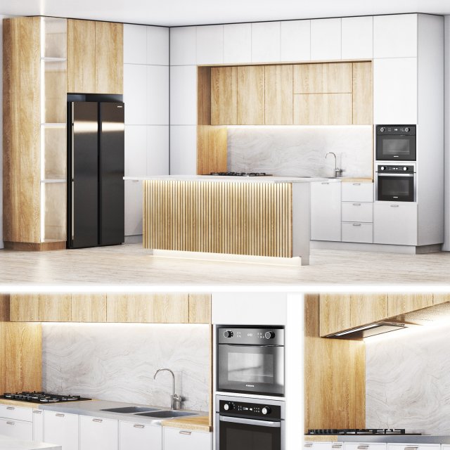 Kitchen 3D 모델 .c4d .max .obj .3ds .fbx .stl .blend 