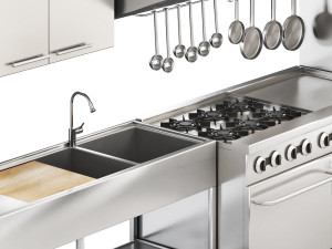 Restaurant Equipment02 commercial kitchen 3D-Modell