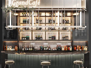 Caffetteria Ristorante 05 bar Modello 3D