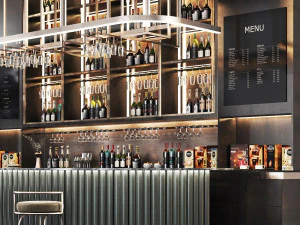 Caffetteria Ristorante 05 bar Modello 3D