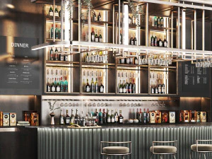 Caffetteria Ristorante 05 bar Modello 3D