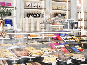 Cafe07 pastry Modello 3D