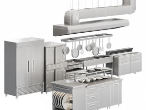 Restaurant Equipment03 commercial kitchen 3D 모델
