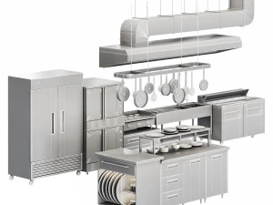 Ristorante Equipment03 cucina commerciale Modello 3D
