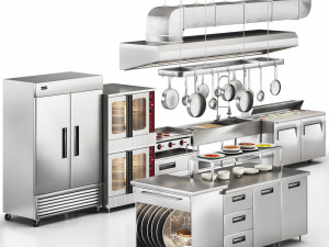 Restaurant Equipment03 commercial kitchen 3D-Modell