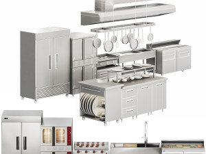 Restaurant Equipment03 commercial kitchen 3D 모델