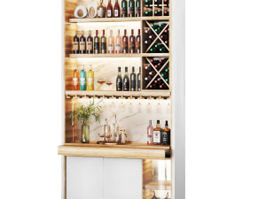 Minibar 03 wine shelf 3D Model