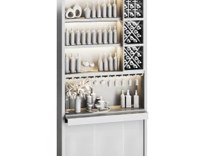 Minibar 03 wine shelf 3D Model