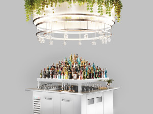 Cocktail bar cafe restaurant island 02 3D Model